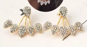 Gold Plated 2 pc Crystal Drop‎ Earrings, 17cm thumbnail 1
