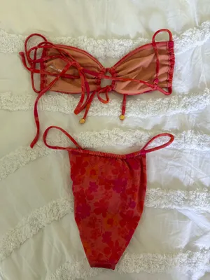 PacSun Bikini Set Floral Red thumbnail 2