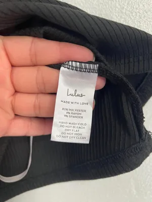 Lulus Babydoll Style Black (Washed black) Crop Top Size M NWT. Women's. thumbnail 7