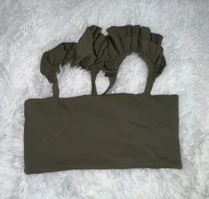 Port De Bras Wing Crop size Large Olive Green Anthropology thumbnail 1
