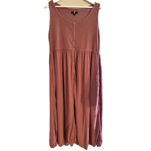 FRYE Women’s Maxi Dress Dusty Rose‎ Pink Mauve Size XL Sleeveless Button Front thumbnail 5