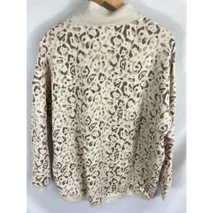 Aerie Animal Print 1/4 Zip Oversized Sweatshirt Size Medium thumbnail 2