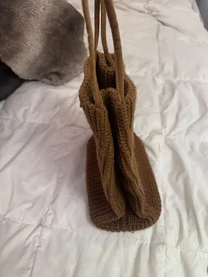 Brown crotchet boho purse thumbnail 6