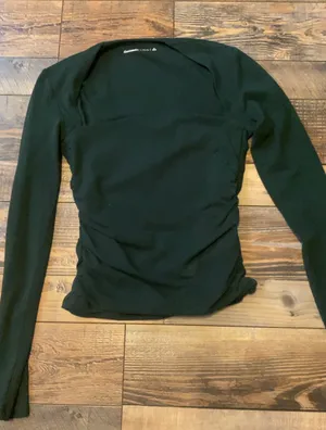 Abercrombie & Fitch Dark Green Long Sleeve Top thumbnail 1