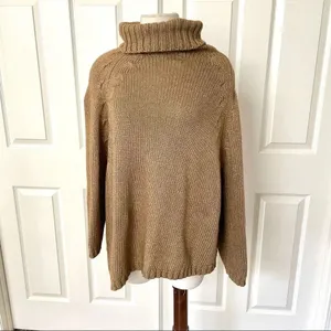 Escada cashmere/silk tan turtleneck sweater thumbnail 12