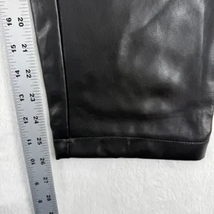 Avec Les Filles Black Faux Leather Paperbag Waist Pants Women's Size S‎ thumbnail 4