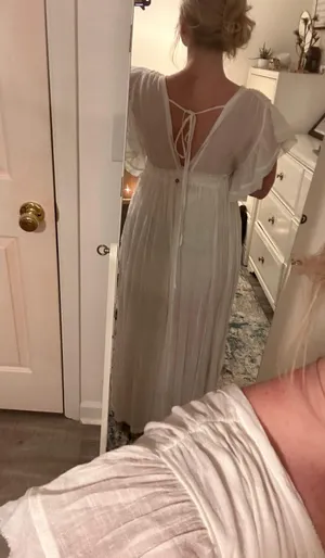 White flowy dress thumbnail 4
