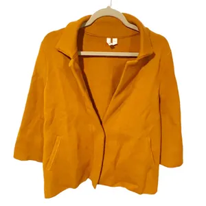 Anthropologie Moth Medium Mustard One Button Half Sleeve‎ Jacket Blazer Coat thumbnail 1