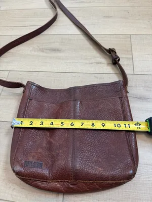 Duluth Trading Co Brown Leather Crossbody Bag Distressed Shoulder Purse Boho thumbnail 7