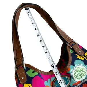 Lily Bloom Floral Print Canvas Bag Purse thumbnail 5
