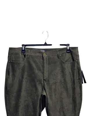 NYDJ Alina Faux Suede Pants Beige Size 18W NWT Neutral Minimalist Glam Fall Cute thumbnail 8