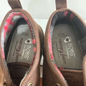 BOBS by‎ Skechers Womens Brown Chukka Boots Plaid Lined Memory Foam Size 7.5 thumbnail 6