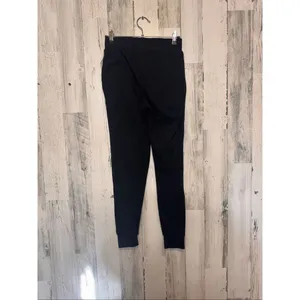 Black Jogger Sweatpants Small Tapered Lounge Pants Elastic Waist thumbnail 3