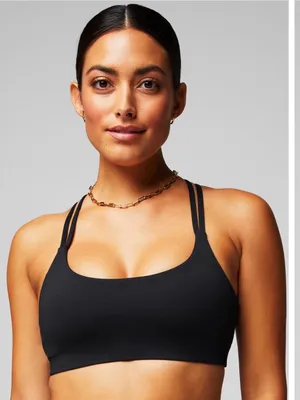 Fabletics Black Double-Strap Sports Bra thumbnail 1
