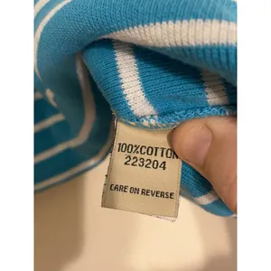 Women's L.L. Bean Peaks Island‎ Quarter-Zip Pullover Blue White Stripe Size XL thumbnail 3