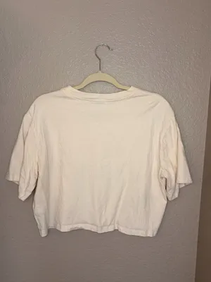 Cream beaded shell cropped top 🤍🐚 White Size M thumbnail 6