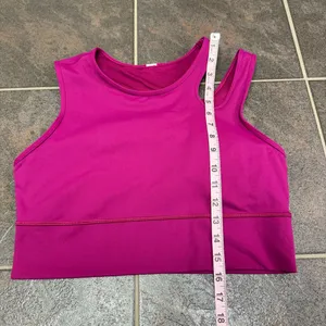 Lululemon Mastered Motion Cropped Cutout Tank Top Magenta Purple MGPR 12 thumbnail 9