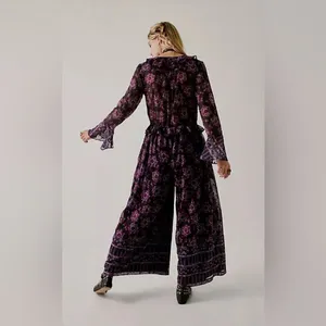 Free People x Anna Sui Cassiel Printed Jumpsuit Size L. B15 thumbnail 3