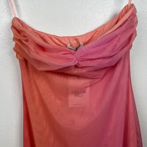 Princess Polly Rosalina Sheer Maxi Dress 8 Pink Orange Ombre Mesh‎ Slit NEW thumbnail 3