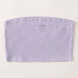 lilac purple ribbed tube top thumbnail 3