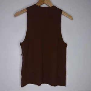 anthropologie M The Cashmere Collection Cedar Brown Sleeveless‎ Sweater CP2006 thumbnail 2