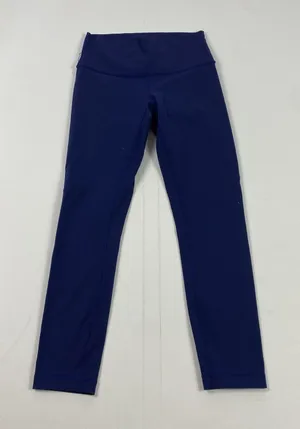 Lululemon Pants Womens 6 Blue High Rise Legging Yoga Athletic Stretch Activewear thumbnail 1