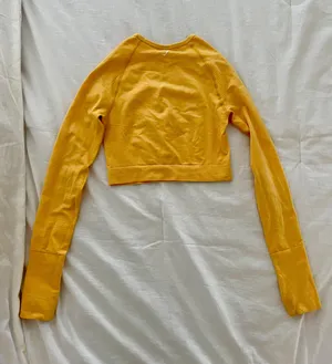 Gymshark Vital Seamless 2.0 Long Sleeve Crop Top - Yellow Marl thumbnail 2
