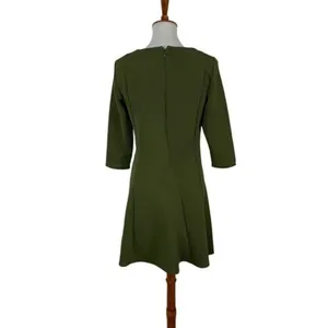 ASOS VILA Clothes Women’s Dress Small Green Long Sleeve Career Back Zip‎ thumbnail 4