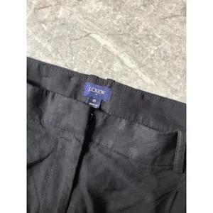 J.Crew Black Linen Blend Wide Leg Trousers Pants BY754 Womens 6 thumbnail 3