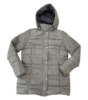 Lands' End Heather Blue Puffer Coat Hooded Winter Jacket 80% Down Gorpcore thumbnail 1