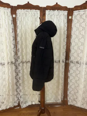 Nice Calvin Klein Sherpa Hood Black Puffer Jacket thumbnail 2