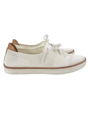 NWT UGG Pinkett Lace-Up HyperWeave Casual Knit Sneaker White Ivory Size 8 thumbnail 2