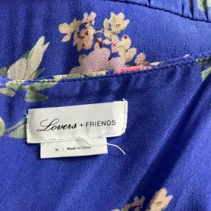 Lovers + Friends Teresa Floral Ruffle Mini Dress in Feeling Blue Size‎ US XL thumbnail 12