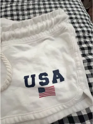 Dreamsickle White USA Lounge Drawstring Shorts thumbnail 3