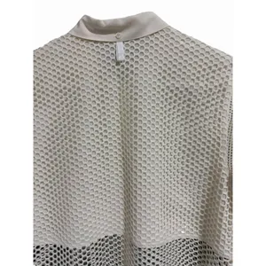 Rag & Bone Luna Mesh Silk Blend Shirt Bone Women's Size Medium thumbnail 4
