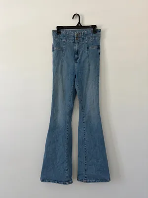 Free People We The Free Jayde High Rise Flare Jeans Sunburst Blue 29 thumbnail 2