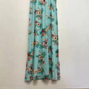 OLIVE & OAK LULUS Sleeveless Floral Maxi Dress Aqua Blue Pink Tropical Hawaiian thumbnail 6