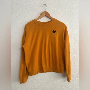 Divided Disney Mickey Mouse Mustard Crew Neck Sweater with Icon thumbnail 2