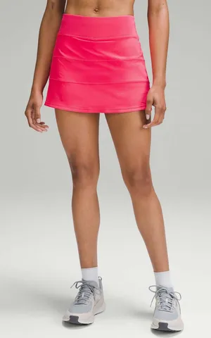 Lululemon Pace Rival Mid-Rise Skirt *Long Lip Gloss Pink Size 0 Tennis Golf thumbnail 1