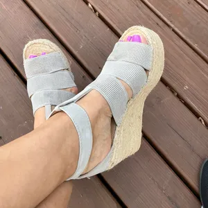Marc Fisher Womens Mladore Leather Espadrille Platform Wedge Sandals thumbnail 2