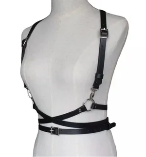Black Punk O Ring Harness Rave Bondage New thumbnail 5