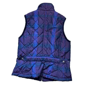 Lauren Ralph Lauren Plaid Puffer‎ Vest Purple Size Medium Zip Flaws See Photo thumbnail 6