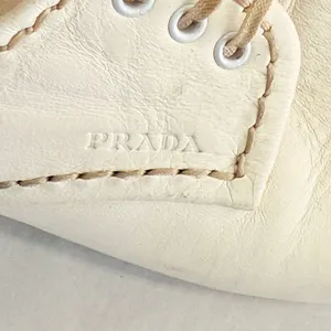 Prada 2024 Leather Platform Espadrilles EU 37.5 US 7.5‎ Off-White thumbnail 7