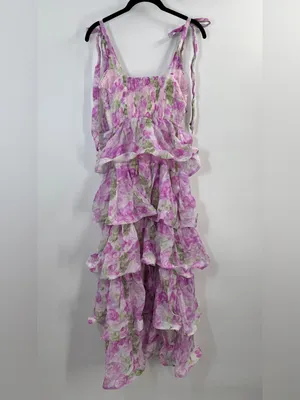 ASTR The Label Zirconia Tie Strap Floral Dress thumbnail 8