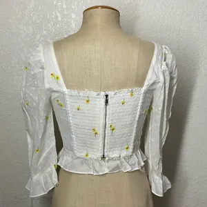 For Love & Lemons Abby Blouse in Ivory corset top Size M thumbnail 5