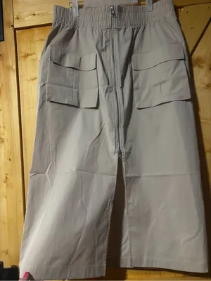 NWOT Abercrombie &‎ Fitch Cargo Utility Midi Skirt L Tall Tan Zip Front thumbnail 8