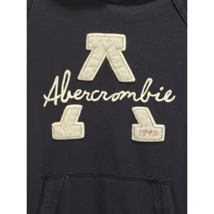 Abercrombie Sweatshirt‎ Hoodie Size Sm Long Sleeve Embroidery Logo Navy/White thumbnail 2