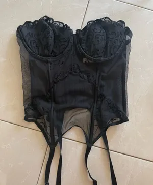 Vintage Victoria’s Secret Black Embroidered Corset Bustier Top thumbnail 1