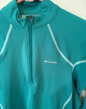 Columbia Pre-owned S/P Women Green 1/4 Zip-up Long Sleeve Active Shirt thumbnail 3