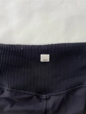 Vuori Ribbed Studio Shorts - Black Bike Shorts - Women's Medium thumbnail 5